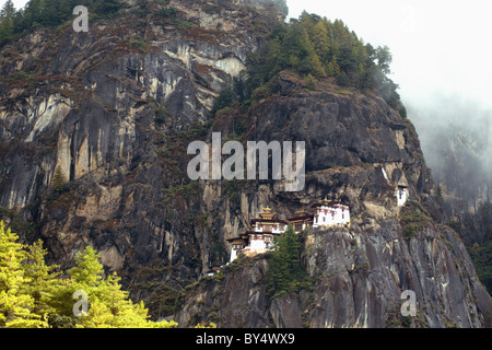 Tiger's Nest, or Taktsang, a Buddhist monastery spectacularly located high on a cliff face in Bhutan Stock Photo