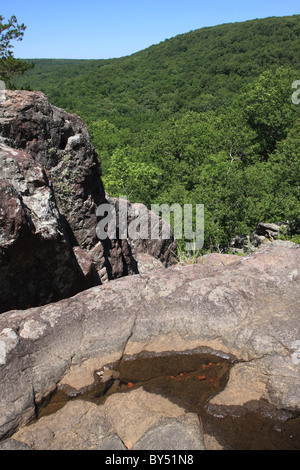 Hiker Ozark Trail Taum Sauk Mountain State Park Missouri rhyolite St ...