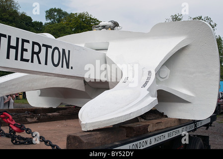 Replica Titanic Anchor being prepared to leave Dudley Zoo car park to