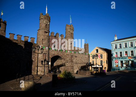 12th Century Castle in the Market Square, Macroom, County Cork, Ireland Stock Photo