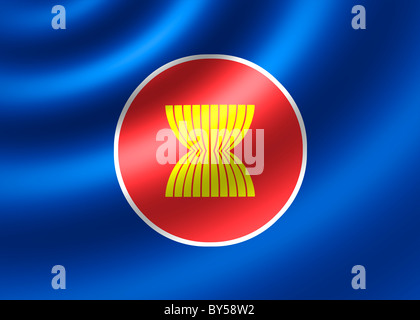 ASEAN Association of Southeast Asian Nations flag Stock Photo