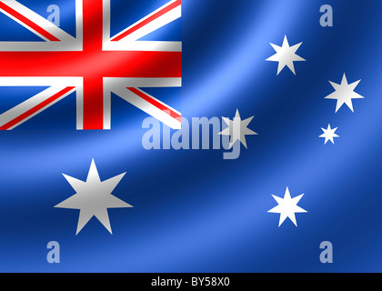 Australia and Heard & McDonald Islands & Cocos Islands flag Stock Photo