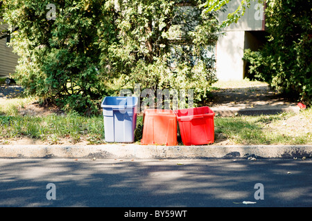 Recycling bins Stock Photo