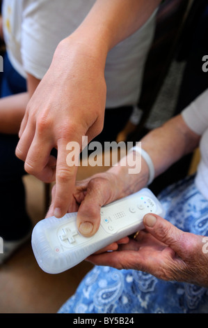 The Brookside Day Centre in Tenbury Wells, Worcestershire where Leominster & District Age Concern have introduced Nintendo Wii S Stock Photo