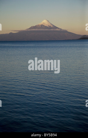 Lake Llanquihue and Osorno Volcano, Puerto Varas, Chile Stock Photo