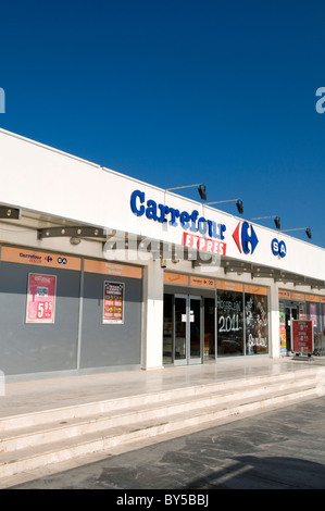 carrefour express mini supermarket shop brand branding retail  express shop shops Stock Photo