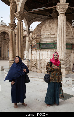 Two women in the Muhammed Ali Mosque, Cairo Egypt 2 Stock Photo