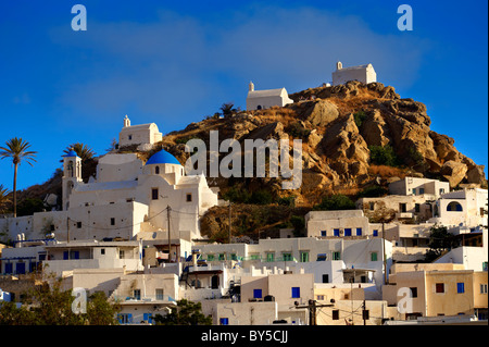 The Hill city of Chora, Ios, Greece, Cyclades Island Stock Photo - Alamy