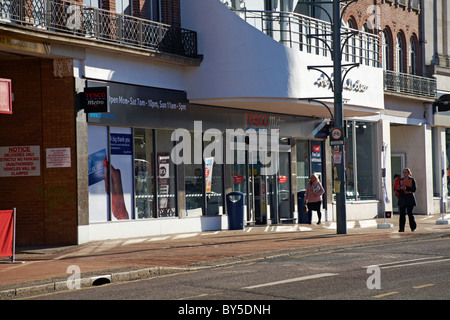 Newly opened Tesco Metro, shop front exterior entrance, in Bourne Avenue, Bournemouth Town Centre, Dorset UK in January Stock Photo