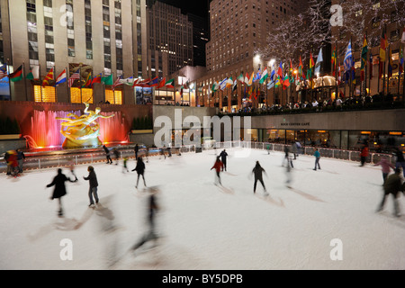 Glide at Rockefeller Center, New York Stock Photo