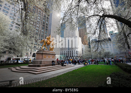 William Tecumseh Sherman Monument in Grand Army Plaza, Manhattan, New York City Stock Photo