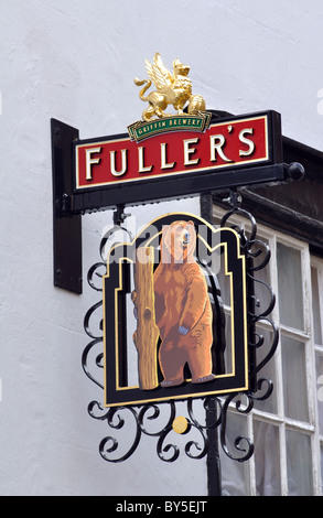 The Bear pub sign, Oxford, UK Stock Photo