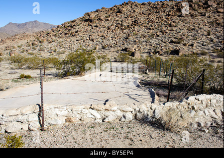 Guzzler in Chukar hunting area in the Western Mojave Desert near Barstow, CA Stock Photo