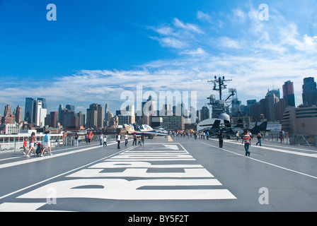 The Aircraft Carrier 'Intrepid', Sea-Air-Space Museum, New York City Stock Photo