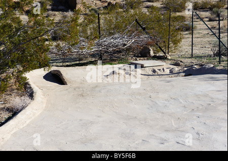 Guzzler in Chukar hunting area in the Western Mojave Desert near Barstow, CA Stock Photo