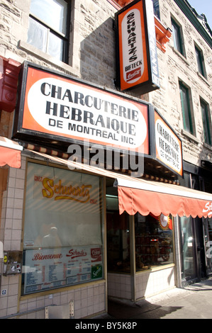 Schwartz's famous deli in Montreal, Quebec Stock Photo