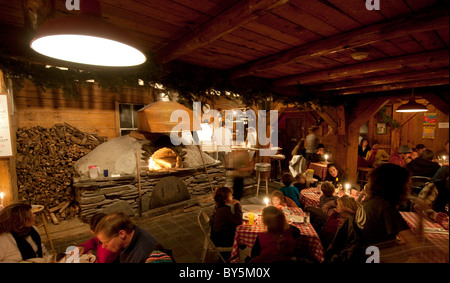 American Flatbread pizza restaurant in Burlington VT Stock Photo