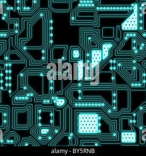 Seamless Circuitry Background as a Texture Art Stock Photo