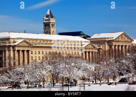 Commerce Department Old Post Office After the Snow Constitution Avenue Washington DC Stock Photo