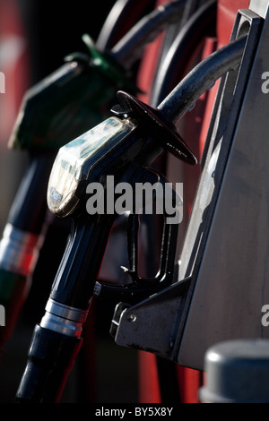 Diesel pumps in sunlight Stock Photo