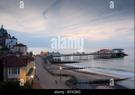 Beautiful view of Cromer pier at dusk. Stock Photo