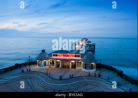 Beautiful view of Cromer pier at dusk. Stock Photo