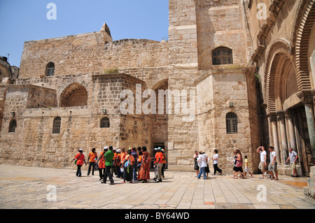 Israel, Jerusalem, Old City, Exterior of the church of the Holy Sepulchre, The main entrance Stock Photo