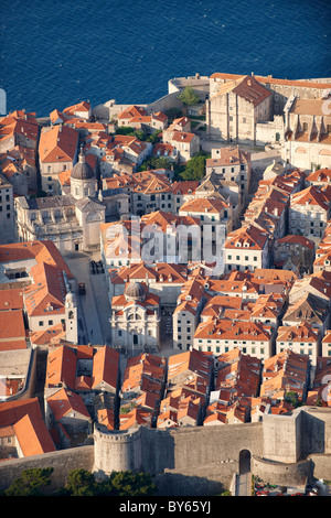 Arial view of Dubrovnik old town - Croatia Stock Photo