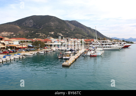 Nidri harbour in Lefkas, Greece Stock Photo