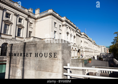 Facade of Somerset House in London, England Stock Photo
