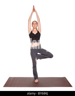 Vrksasana tree pose Cut Out Stock Images & Pictures - Alamy