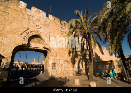 Dung gate of the old city of Jerusalem. Stock Photo