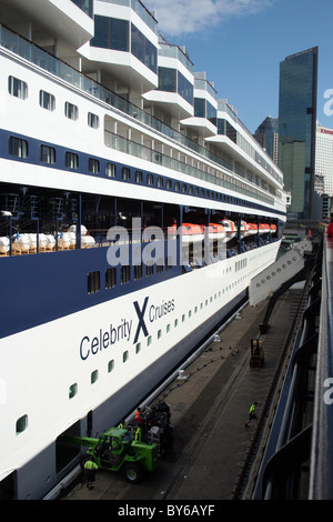 The ocean liner 'Celebrity Cruises' docked at the overseas terminal at Circular Quay, Sydney, Australia Stock Photo