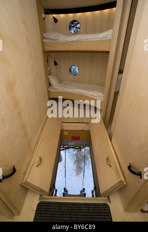 The Treehotel in Harads, Sweden. Architecture designed rooms/cabins, The birds nest architect Bertil Harström, Inredningsgruppen Stock Photo