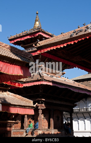 Hindu Temples in Durbar Square, Kathmandu Stock Photo