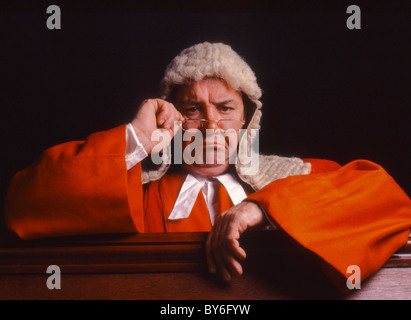 HIGH COURT JUDGE IN RED ROBE Stock Photo
