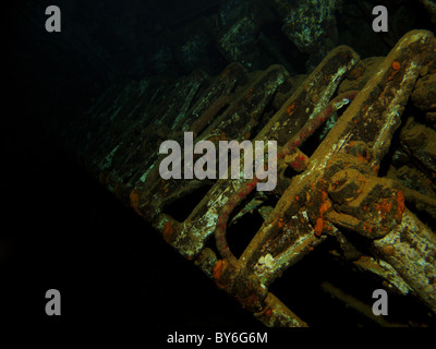 Engine of the Giannis D shipwreck Stock Photo