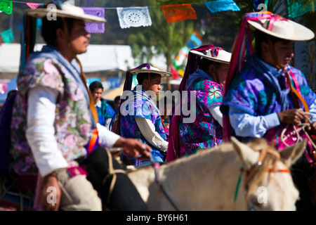San Sebastian festival, Zinacantán, Chiapas, Mexico Stock Photo