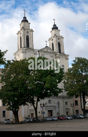 The Church of St. Francis Xavier in the Town Hall Square in the Old Town of Kaunas , Lithuania. Stock Photo