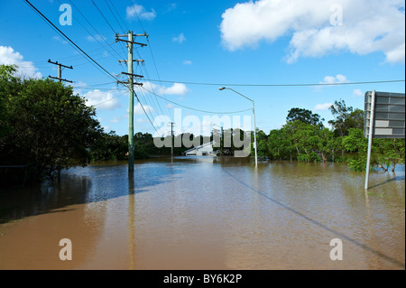 Brisbane floods 2011 at Fairfield Stock Photo