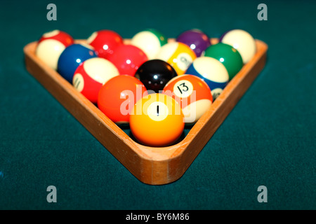 billiard balls Stock Photo