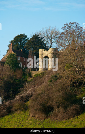 View Up To The Strand Gate Winchelsea East Sussex England Stock Photo