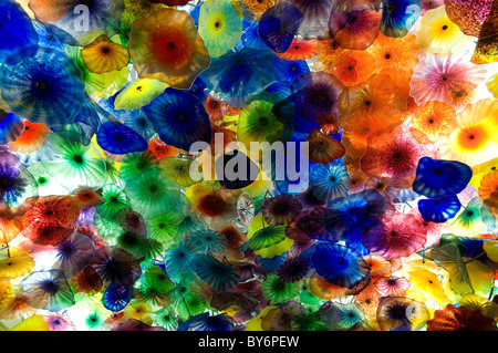 Fiori Di Como Glass Scuplture at Bellagio Hotel, Las Vegas Stock Photo