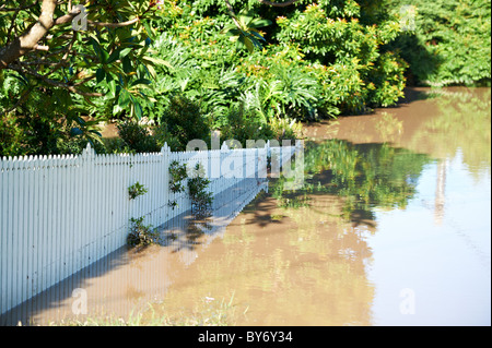 Brisbane floods 2011 at Fairfield Stock Photo