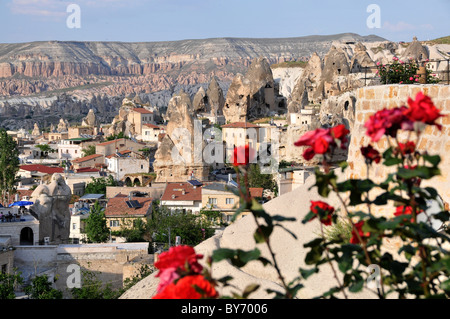 View of the valley of Goereme, Cappadocia, Anatolia, Turkey Stock Photo
