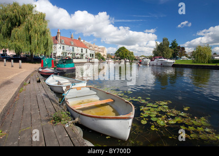 River Ouse at Ely on a bright summers day. Stock Photo