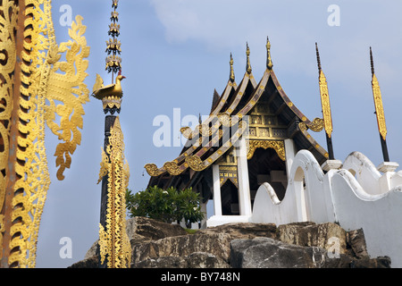 Buddhistic temple at Nong Nooch tropical botanical garden near Pattaya, Chonburi Province, Thailand, Asia Stock Photo