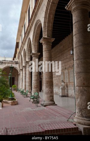 Cuba, Havana. Courtyard of La Merced Church. Stock Photo