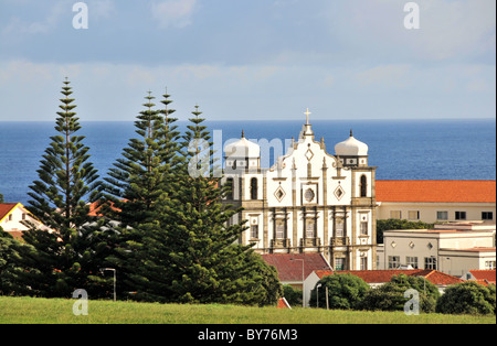 Nossa Senhora da Conceicao church in Santa Cruz das Flores, Island of Flores, Azores, Portugal, Europe Stock Photo