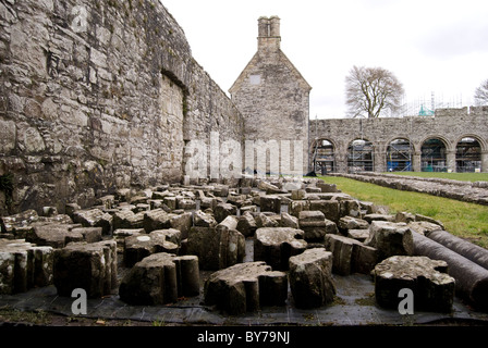 architectural elements in the cisrercian  Abbey of Boyle, County Roscommon, Ireland Stock Photo